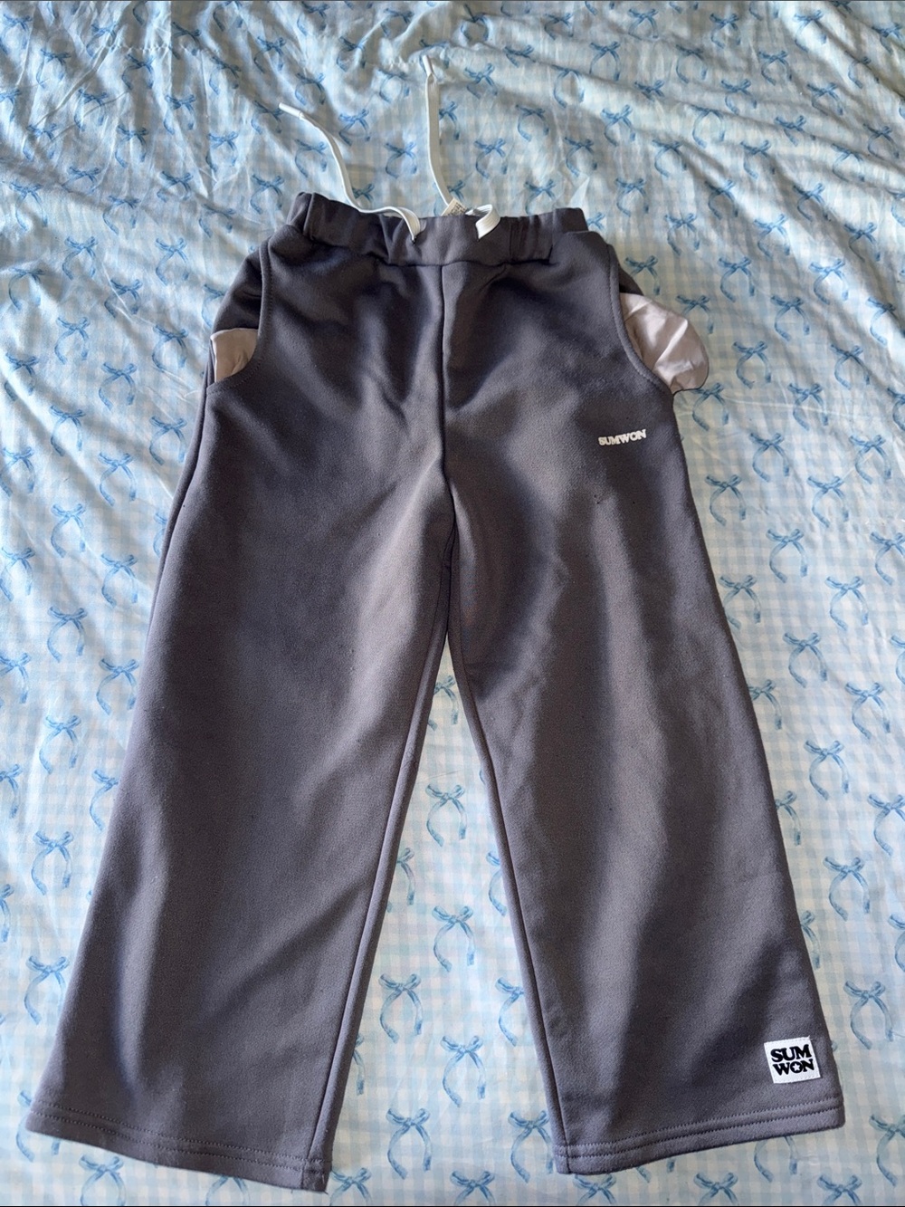 Kids' Gray Fleece Casual Bottoms